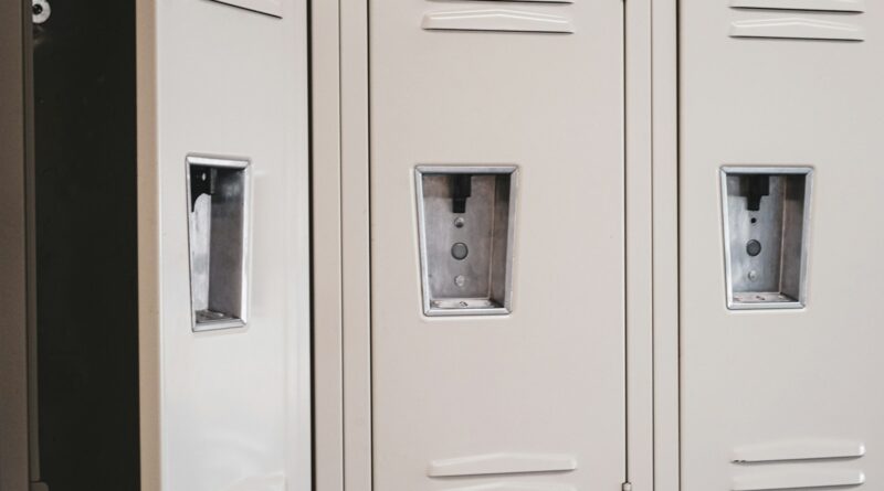 white wooden cabinet doors closed